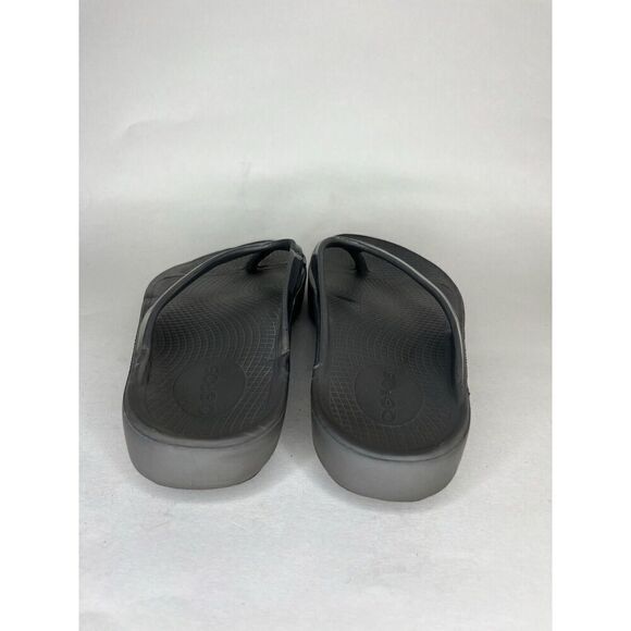 Oofos Sandals Flip Flops Women Size 9 Gray Rubber Comfort - Picture 10 of 14